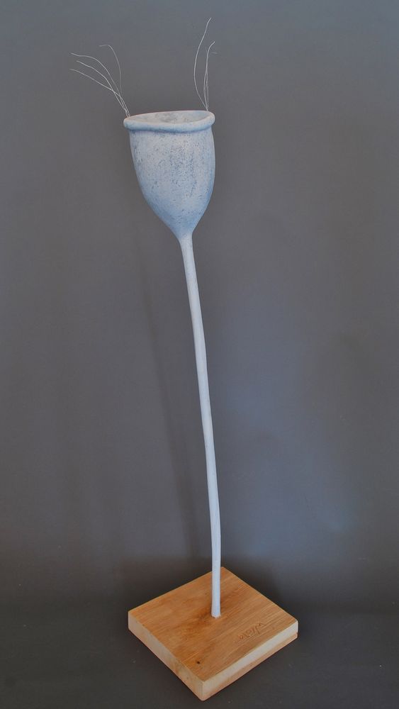 Perlen-Glockentier, Linde bemalt,10x10x90cm